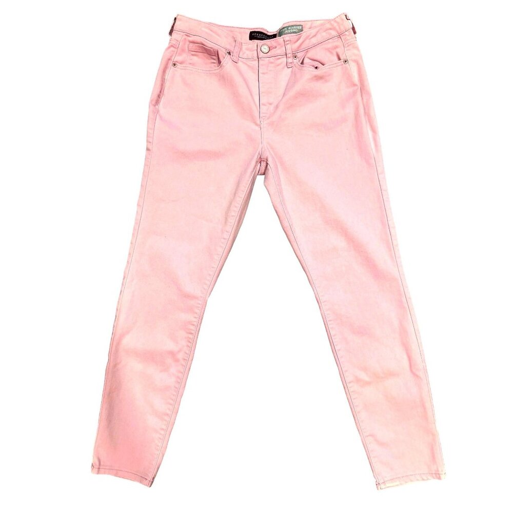 Aeropostale Sz 12 Pink High Waisted Jegging Skinny Stretch Denim Pants City Chic - Picture 2 of 12